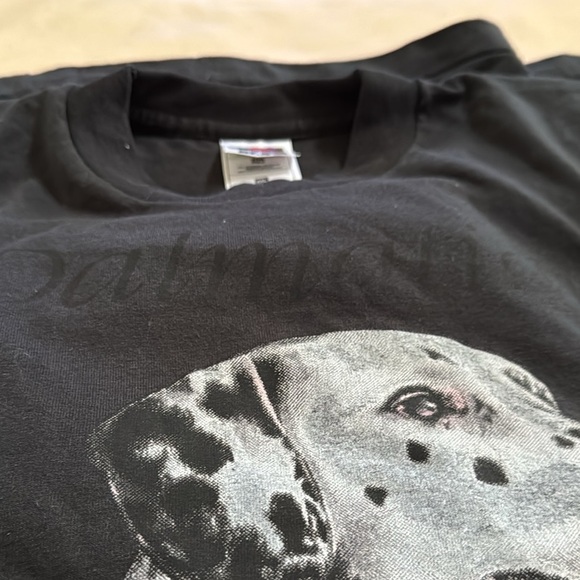 Fruit of the Loom BEST Cotton Black Unisex Dalmatian Short Sleeve Tee - Picture 7 of 7
